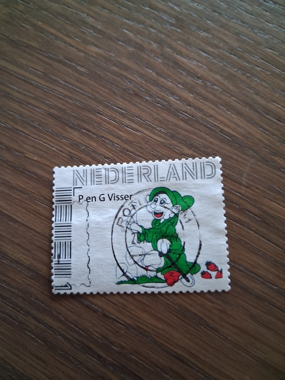 Persoonlijke zegel P en G . Visser, Verzenden, Na 1940, Gestempeld