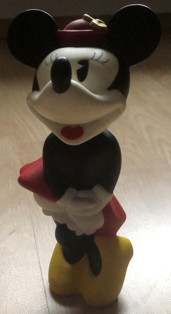 DISNEY - MINNIE MOUSE - SPAARPOT - 19,5 CM HOOG, Ophalen of Verzenden, Mickey Mouse, Zo goed als nieuw, Beeldje of Figuurtje