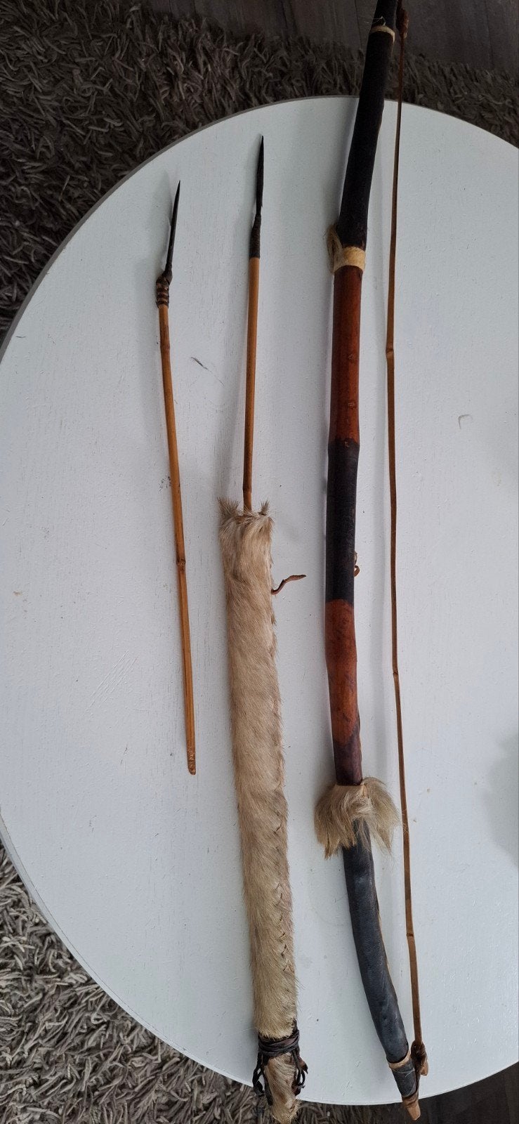 Afrikaanse Boog en Pijlen Set - Decoratief, Afrika, Ophalen of Verzenden, Meerkleurig, Versierd