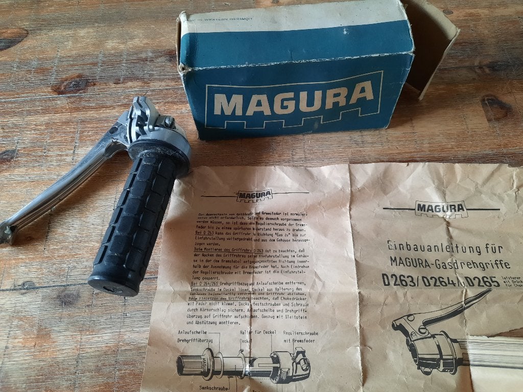 N.O.S origineel oldtimer magura gashendel, Ophalen, Nieuw, Overige typen, Overige merken