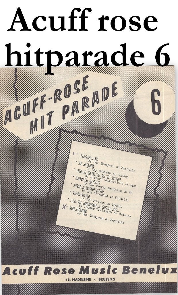 Mu18 bladmuziek acuff rose hitparade 6 ., Muziek en Instrumenten, Bladmuziek, Ophalen of Verzenden, Gebruikt, Artiest of Componist