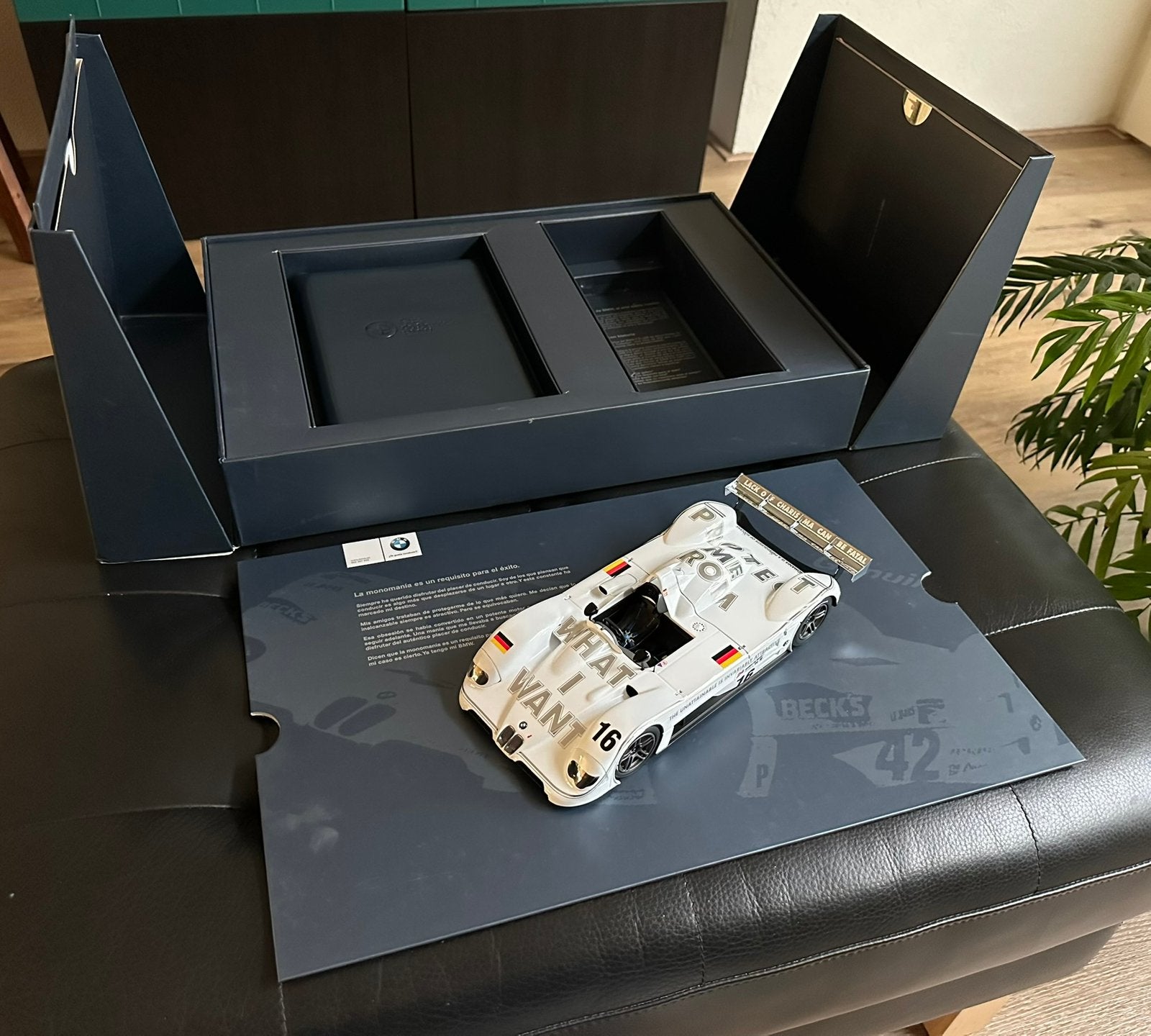 1:18 Art Car 1999 BMW V12 LMR Jenny Holzer in collectorsbox, Ophalen of Verzenden, Nieuw, Auto, Kyosho
