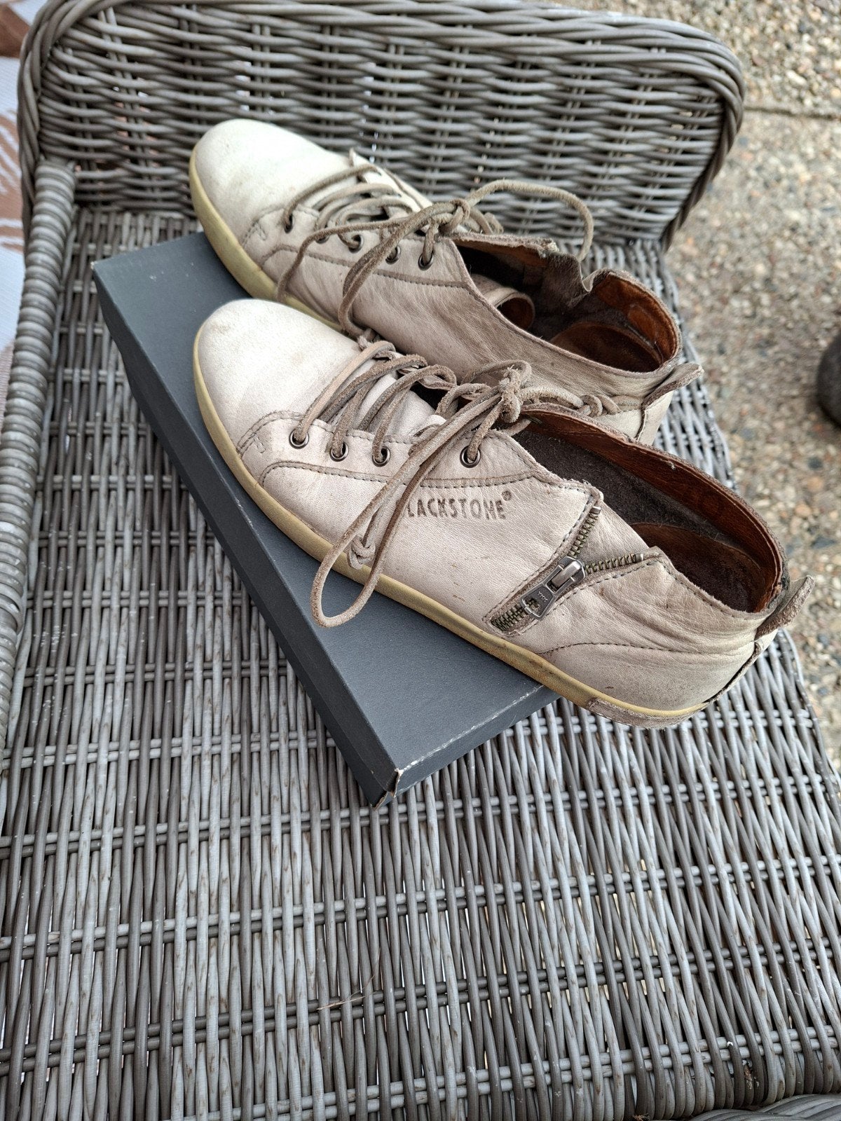 Blackstone leren sneakers maat 40, Beige, Ophalen of Verzenden, Sneakers of Gympen, Blackstone