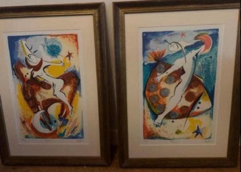 Nieto Zeefdrukken "Agua" & "Fuego" - Gesigneerd & Genummerd, Ophalen of Verzenden