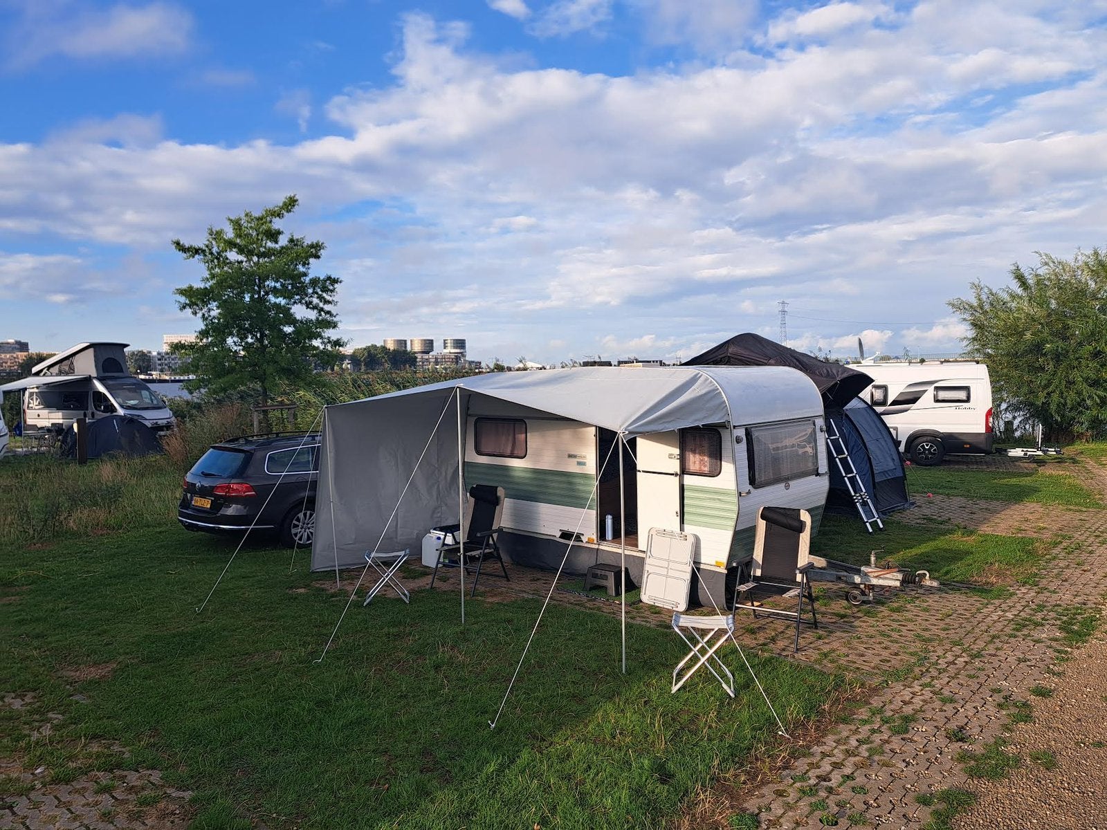 Doorschuifluifel, Caravans en Kamperen, Ophalen, Gebruikt