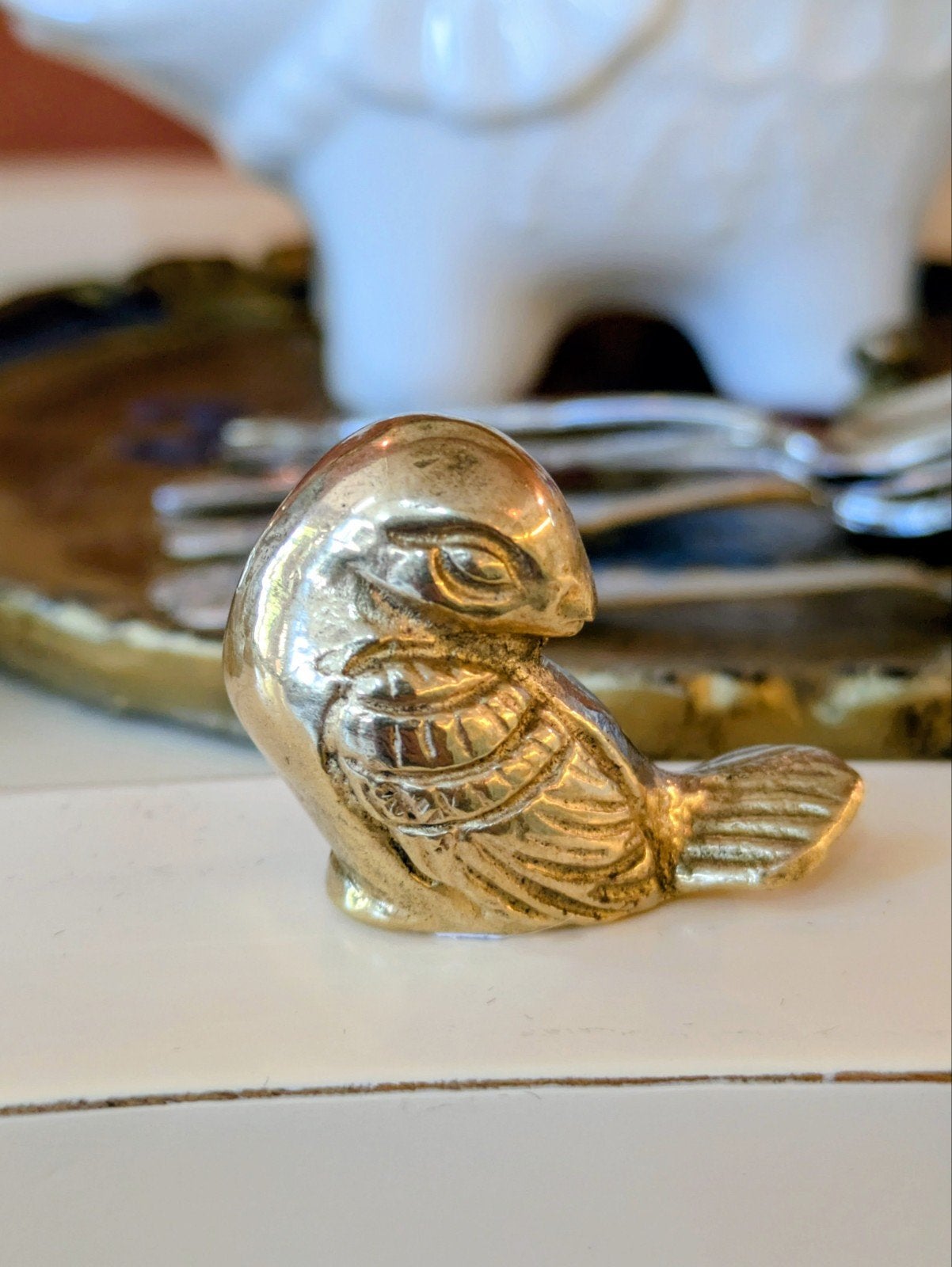 Messing Vogeltje, Ophalen of Verzenden, Zo goed als nieuw, Dier