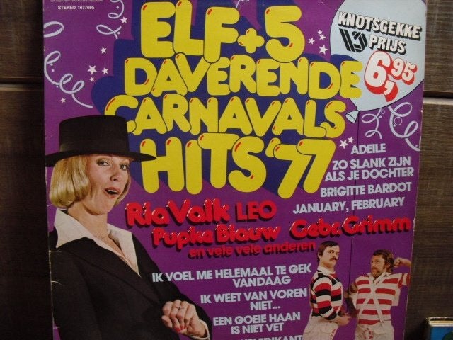 - Elf+5 Daverende Carnavals Hits (1977) - LP, LP, Complilatie, Gebruikt, Ophalen of Verzenden