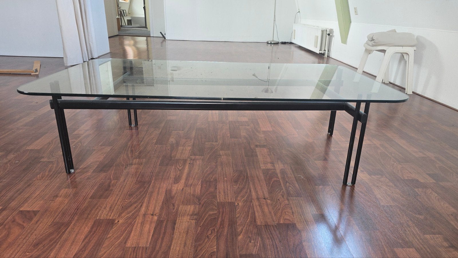 tafel met glazen blad, Ophalen, Rechthoekig, 50 tot 100 cm
