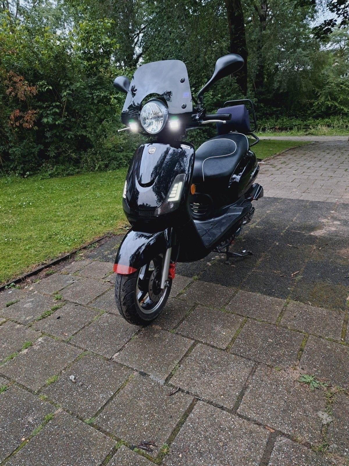 Sym Fiddle II scooter - Zwart, zo goed als nieuw, Ophalen of Verzenden, Zo goed als nieuw
