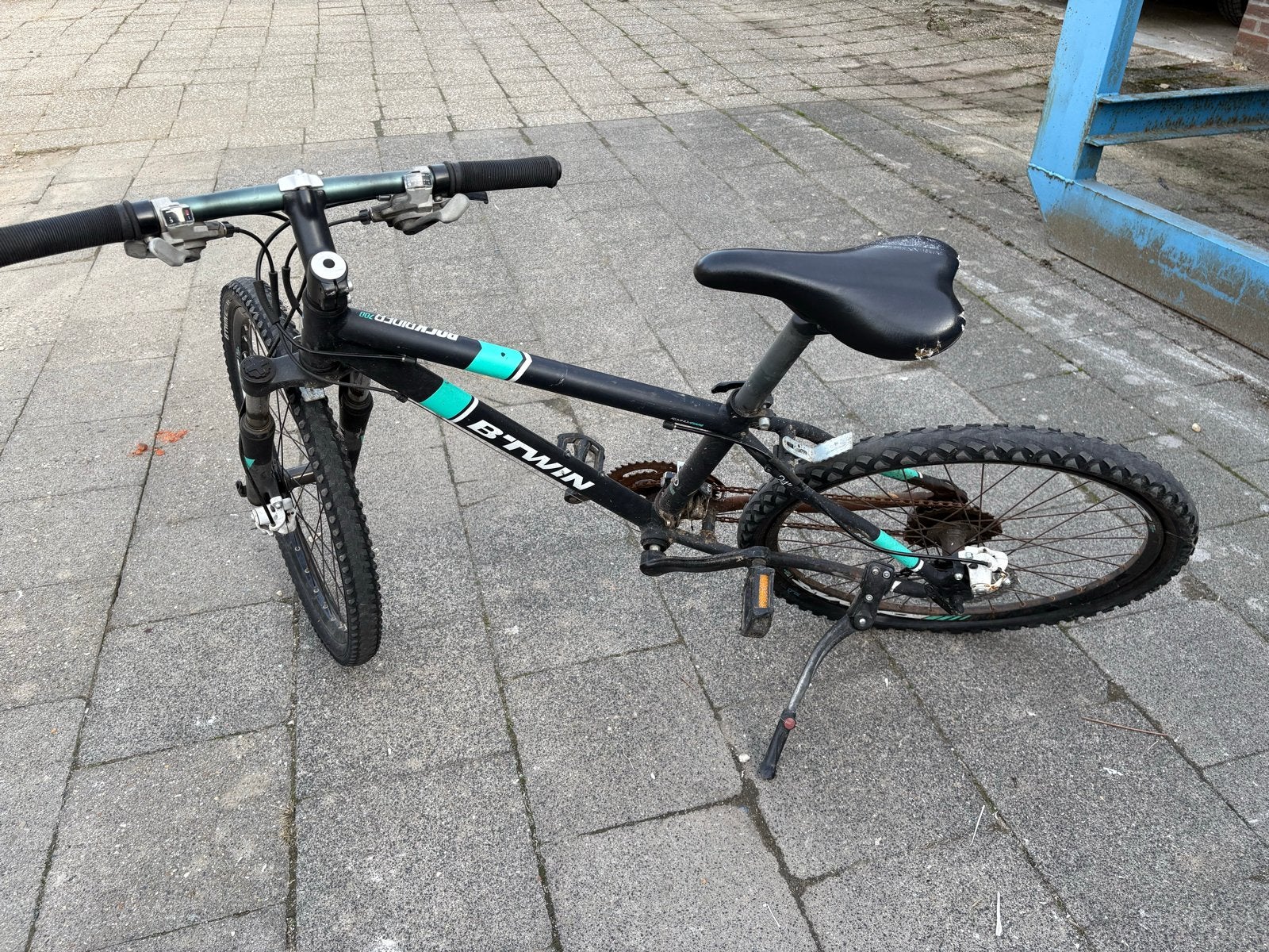 B'TWIN Rockrider Mountainbike - Zwart/Turquoise, Hardtail, Ophalen, Gebruikt, Overige merken