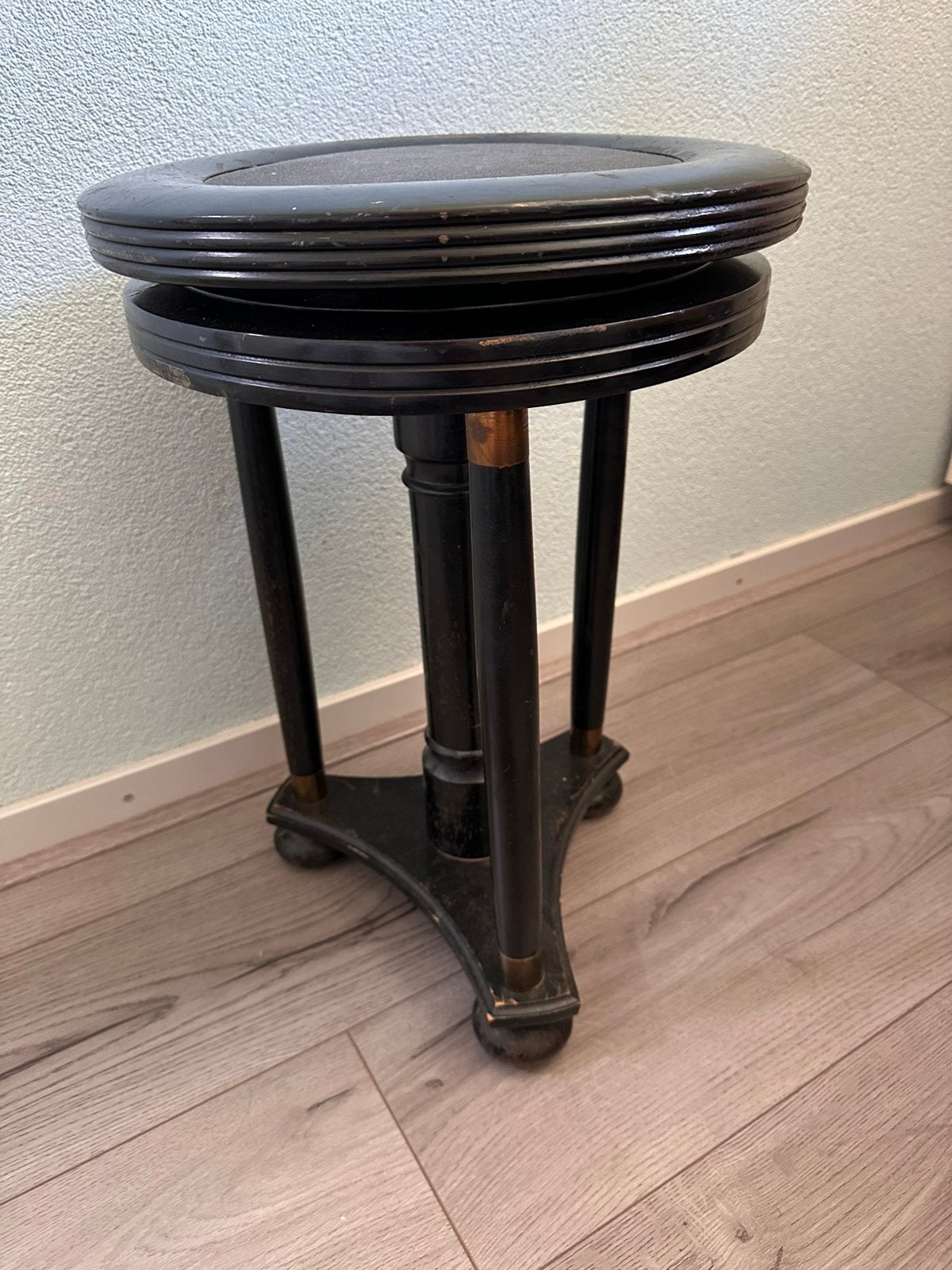 Piano stoel antiek vintage, Ophalen, Gebruikt