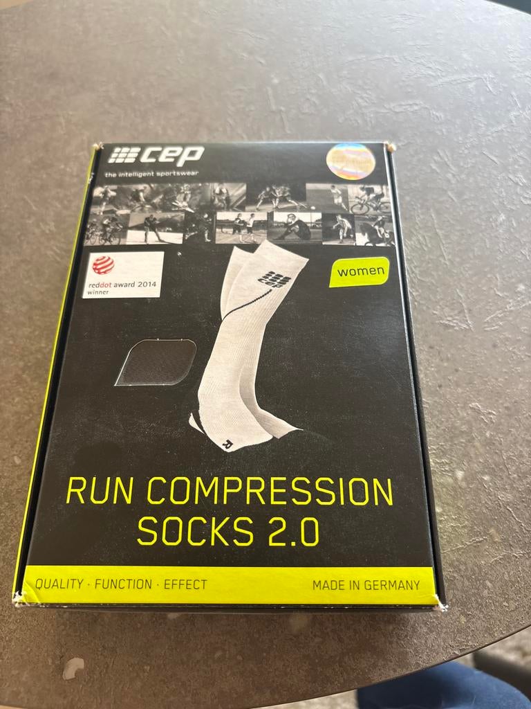CEP Run Compression Socks 2.0 Dames Zwart/Roze Maat II, Overige merken, Overige typen, Nieuw, Ophalen of Verzenden