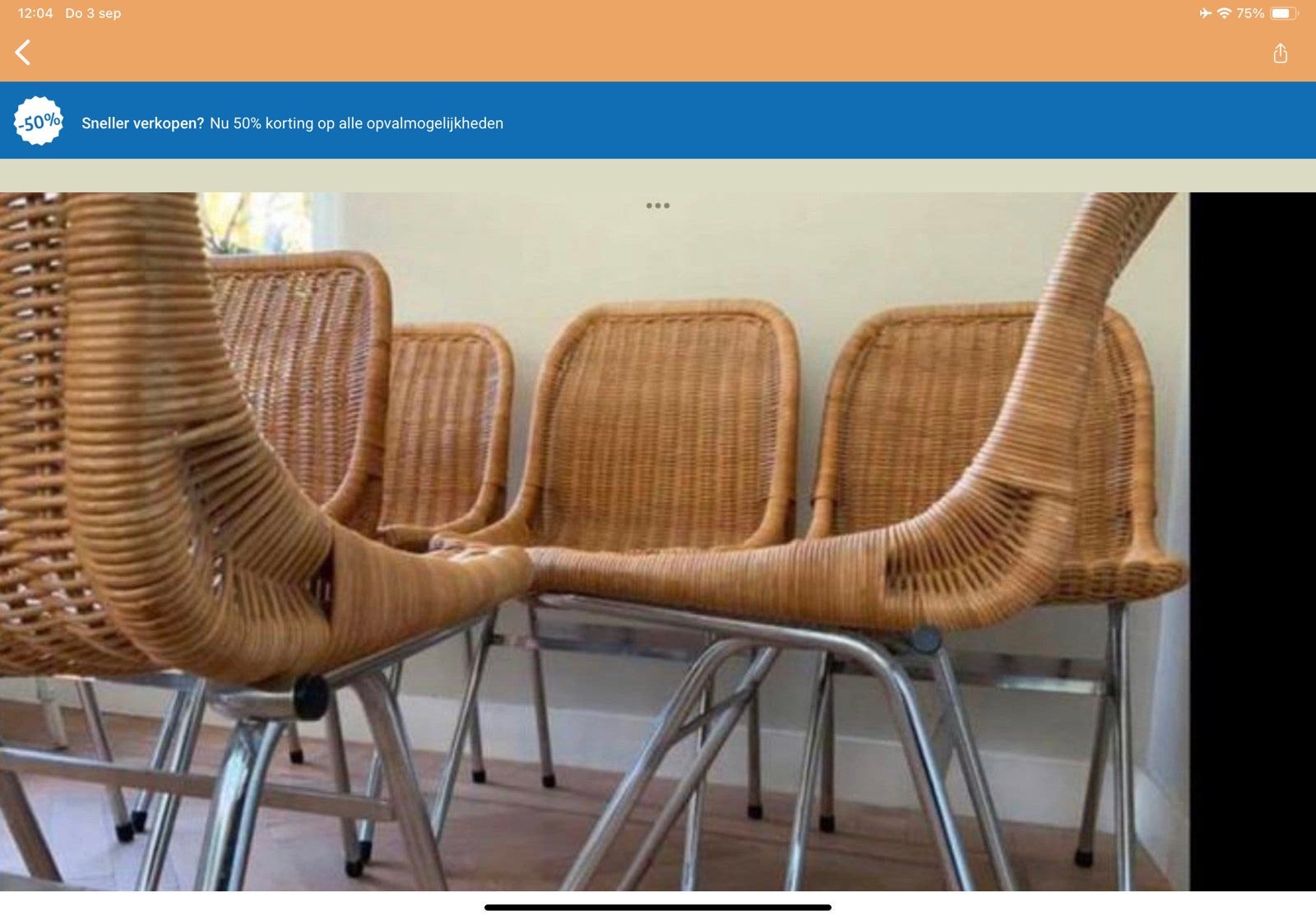 Set van 6 dutch design zgst vintage, Ophalen of Verzenden, Bruin, Vijf, Zes of meer stoelen