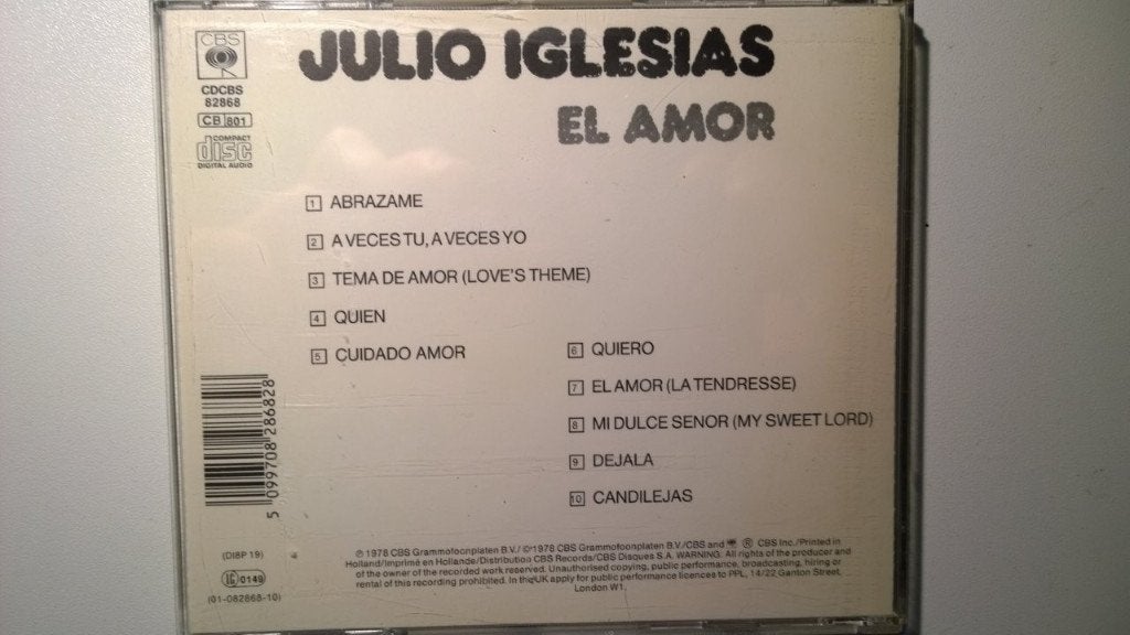 Julio Iglesias - El Amor, Ophalen of Verzenden, Zo goed als nieuw