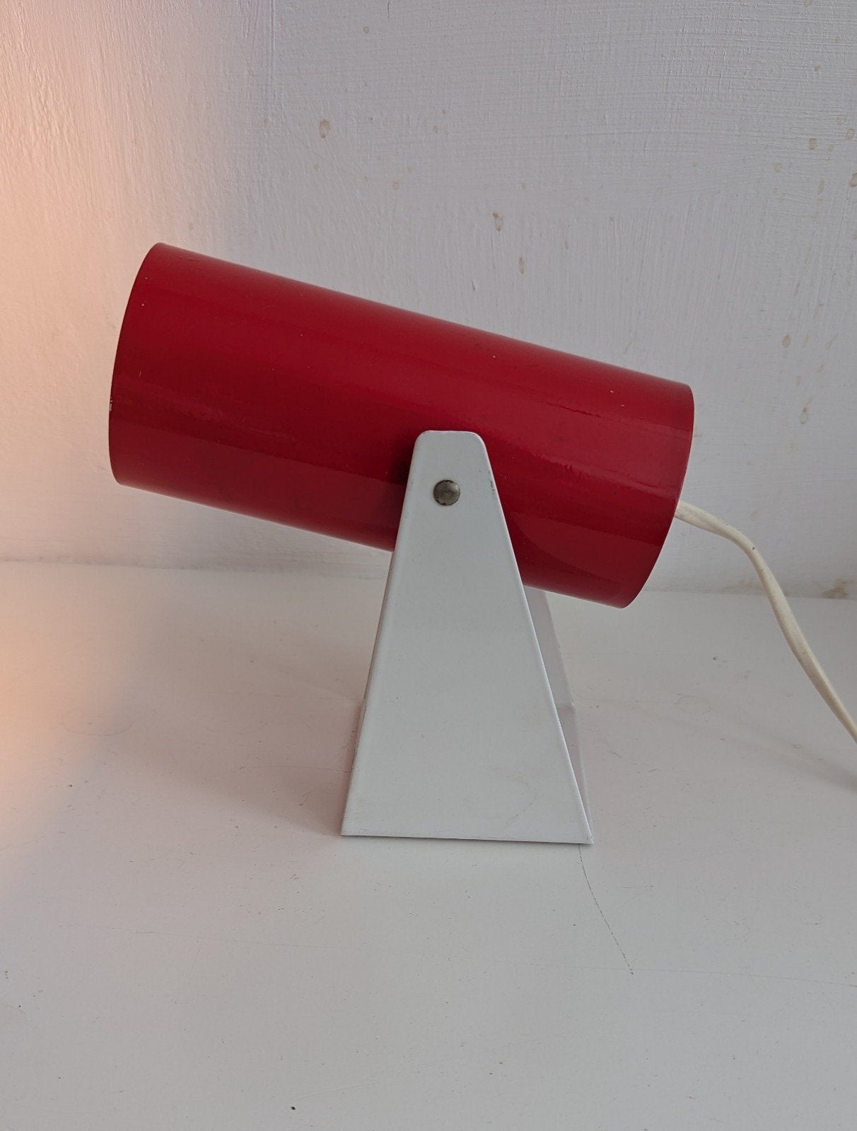jaren 70 wand / tafellamp rood, Huis en Inrichting, Ophalen of Verzenden, Metaal