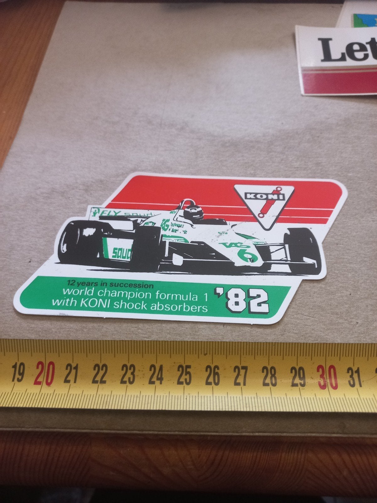 KONI Formule 1 Sticker '82 - Wereldkampioen Schokdempers, Verzamelen, Ophalen of Verzenden, Gebruikt
