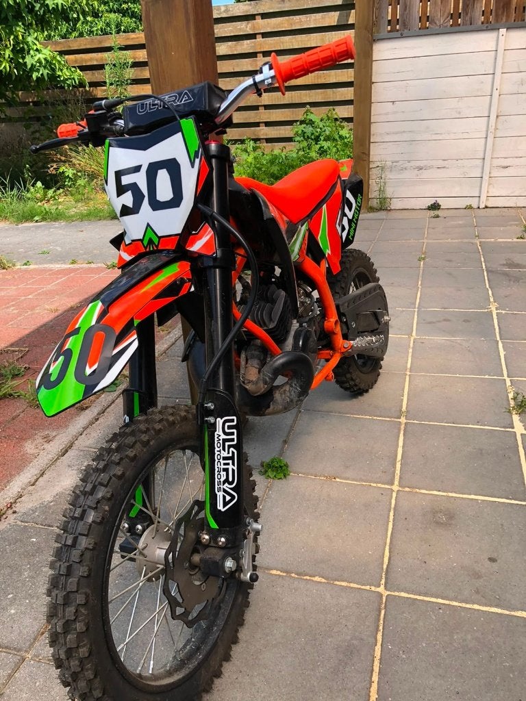 Elektrische mountainbike + crossmotor + 49cc pocketbike, Fietsen en Brommers, Minibikes, Midibikes en Pitbikes, Zo goed als nieuw