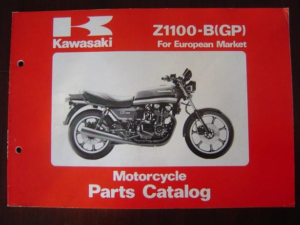 KAWASAKI Z1100 B 1981 parts catalogue GPz 1100, Motoren, Ophalen of Verzenden, Kawasaki