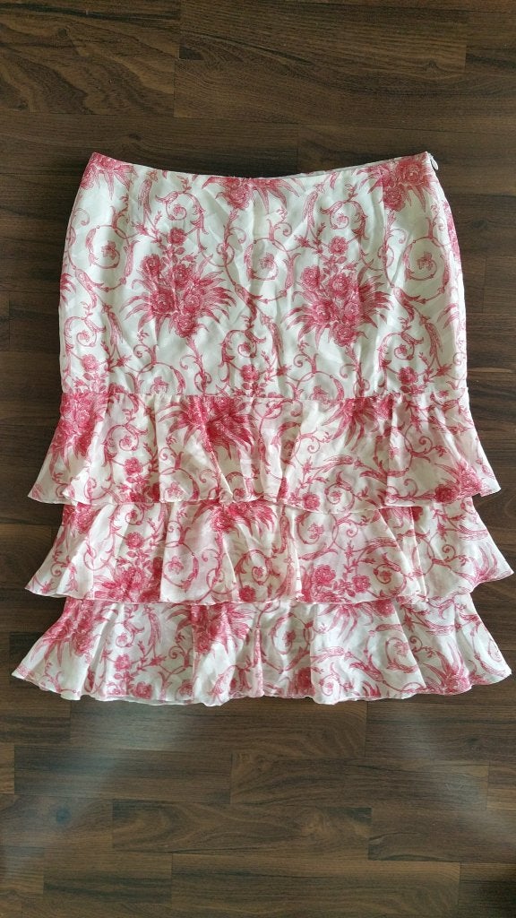 S.T.I.F.F rok gebloemd met stroken, Kleding | Dames, Rokken, Zo goed als nieuw, Maat 36 (S), Overige kleuren, Boven de knie, Ophalen of Verzenden