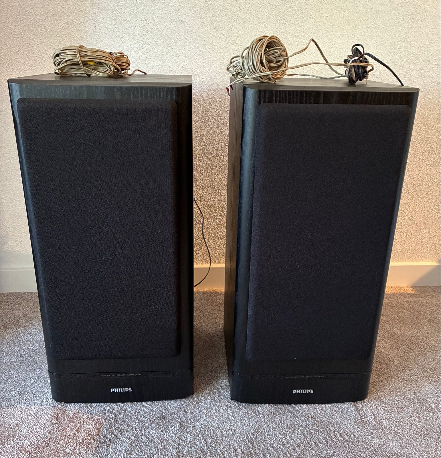 Philips FB330 drieweg hifi speakerset - 80W, Audio, Tv en Foto, Ophalen, Stereo speakers, Philips, Gebruikt