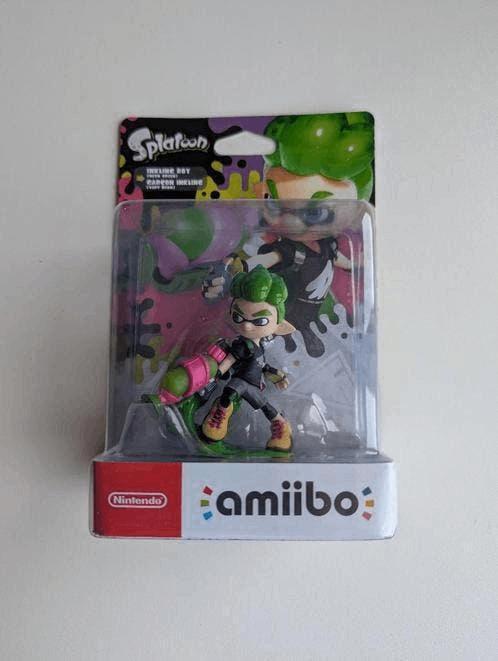 Splatoon inkling boy groen amiibo, Avontuur en Actie, 1 speler, Ophalen of Verzenden, Zo goed als nieuw