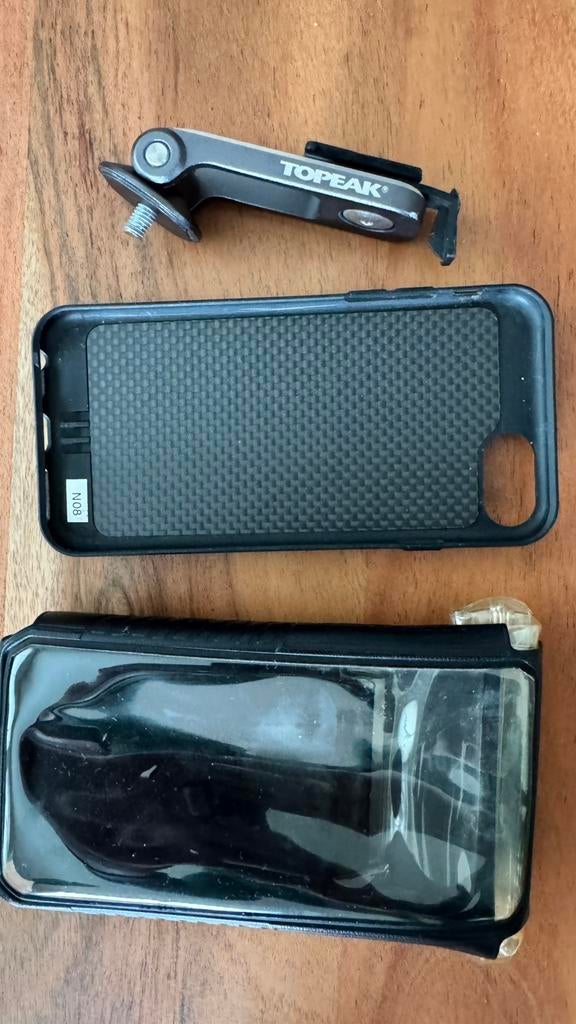 Iphone 8 topeak ridecase hoesje + houder + waterdichte hoes, Ophalen of Verzenden, Zo goed als nieuw