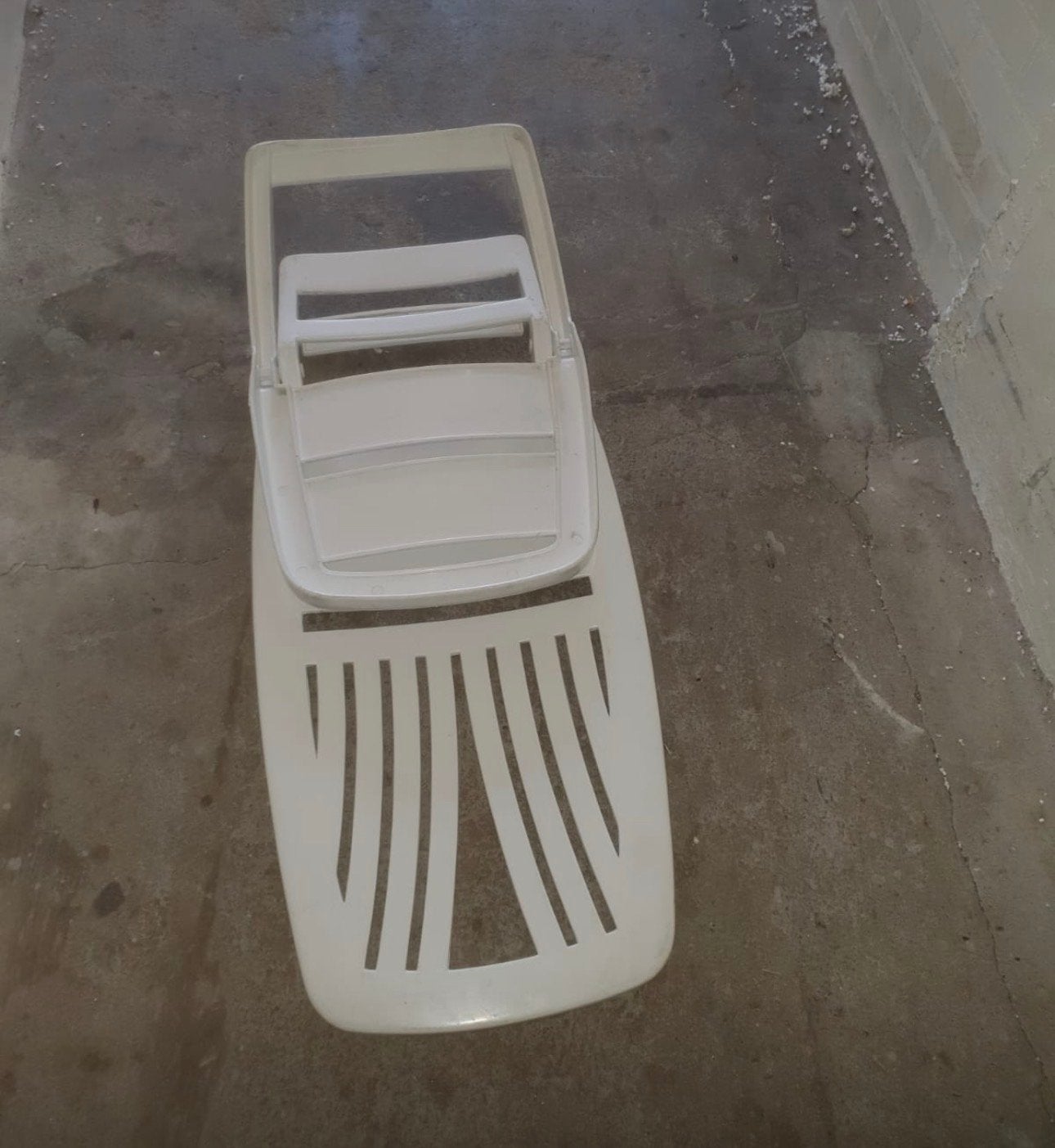 Witte kunststof Strand stoel inklapbaar, Tuin en Terras, Tuinstoelen, Ophalen, Gebruikt, Kunststof, Inklapbaar