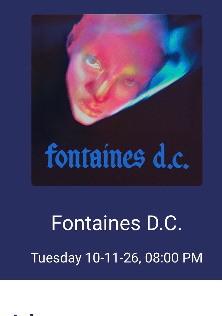 1 ticket Fontaines D.C. (10 oct ziggodome) ring 1