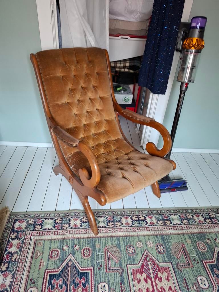 Vintage Chesterfield fauteuil - Ophalen in Amsterdam, Ophalen