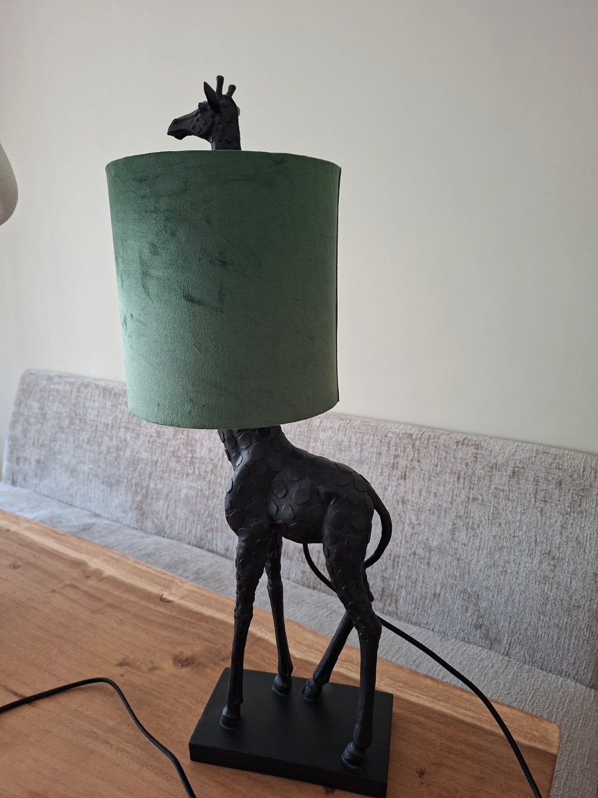 Tafellamp Giraf 65 cm hoog - Zo goed als nieuw, Ophalen, Overige materialen, 50 tot 75 cm, Modern, Eclectisch, Dieren