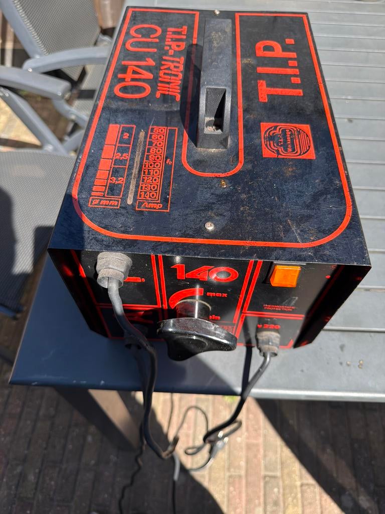 Elektrisch lasapparaat T.I.P. CU 140 - 220V, werkend, Ophalen of Verzenden, Gebruikt, Minder dan 150 ampère, Elektroden