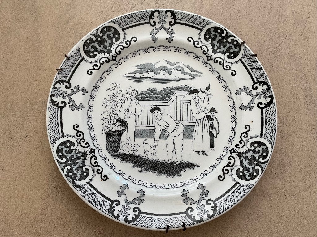 19de eeuws bord van P.Regout Maastricht SANA uit Anno 1836, Verzenden