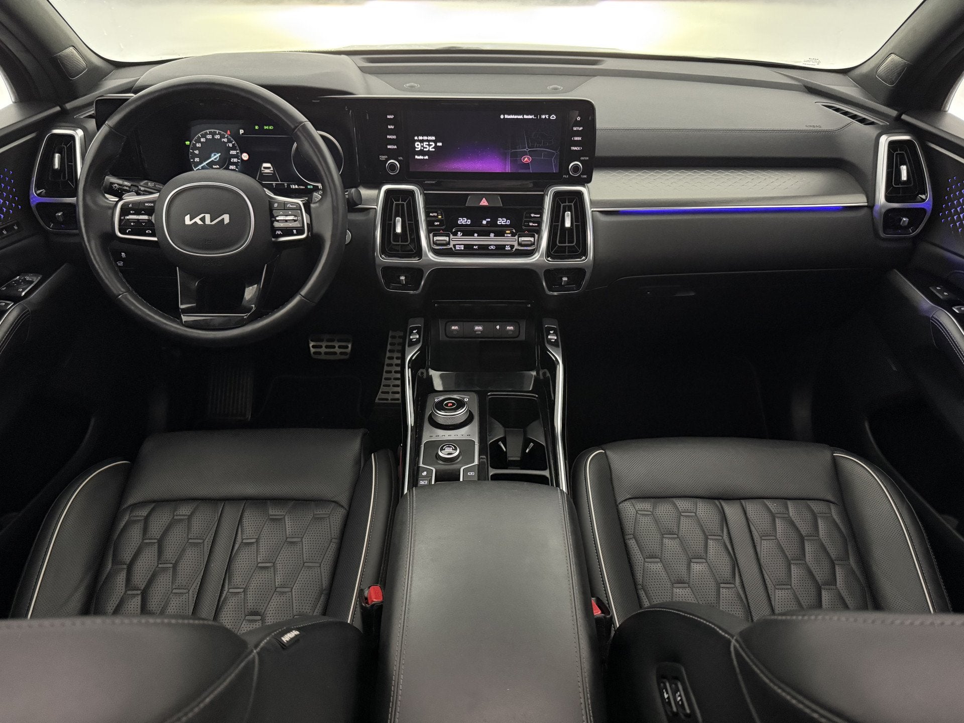 Kia Sorento 1.6 T-GDI Hybrid 2WD ExecutiveLine 7p. | Pano |, Auto's, Gebruikt, Euro 6, 4 cilinders, Blauw