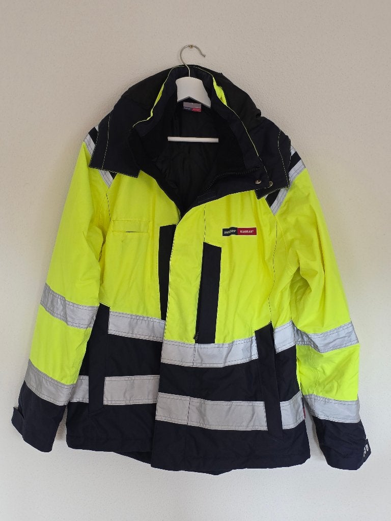 Fritstads Kansas high-vis gevoerde werkjas maat L - Z.G.A.N., Maat 52/54 (L), Geel, Ophalen of Verzenden, Zo goed als nieuw