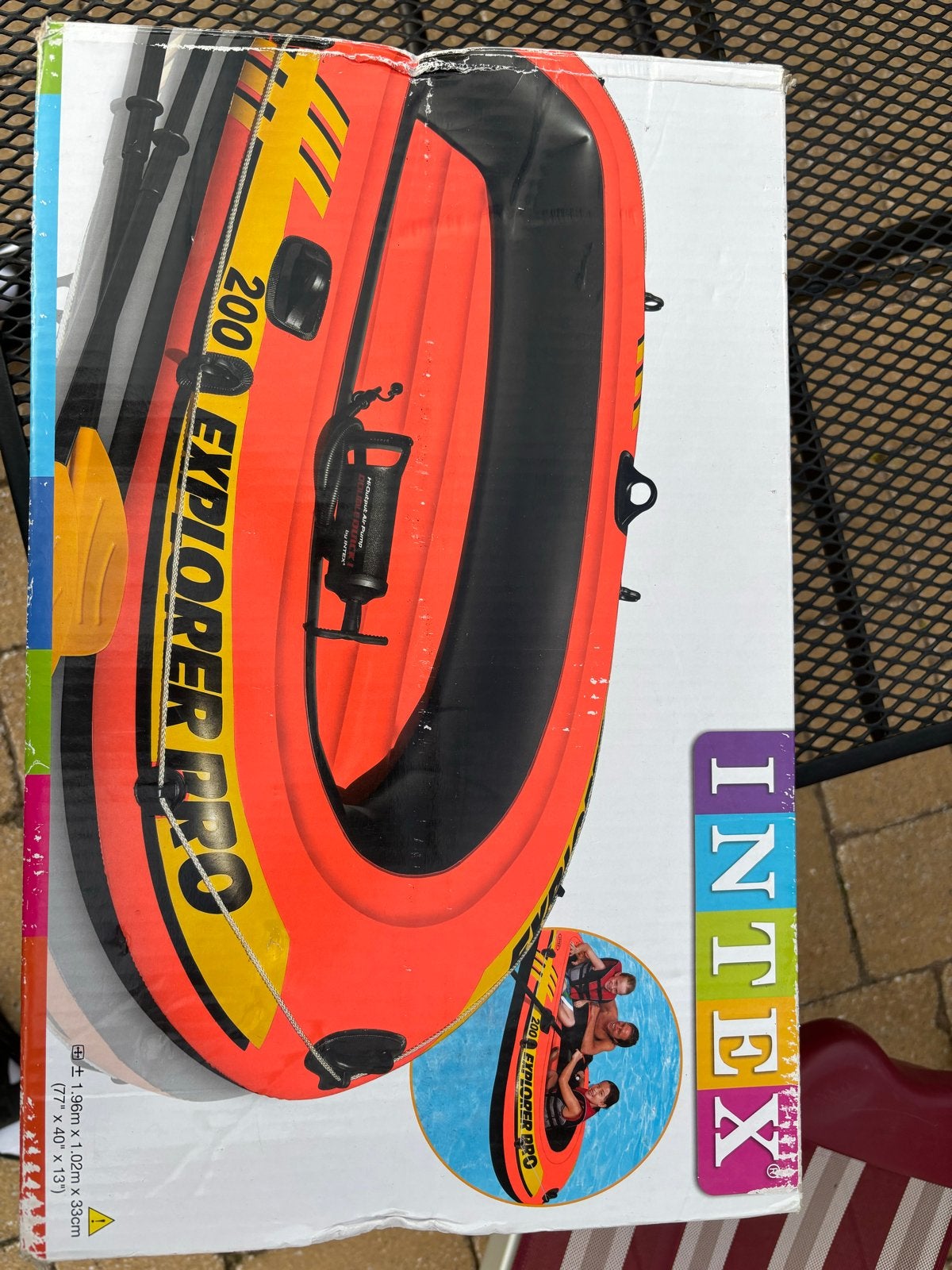 Intex Explorer Pro 200 opblaasboot met peddels, Ophalen, Zo goed als nieuw