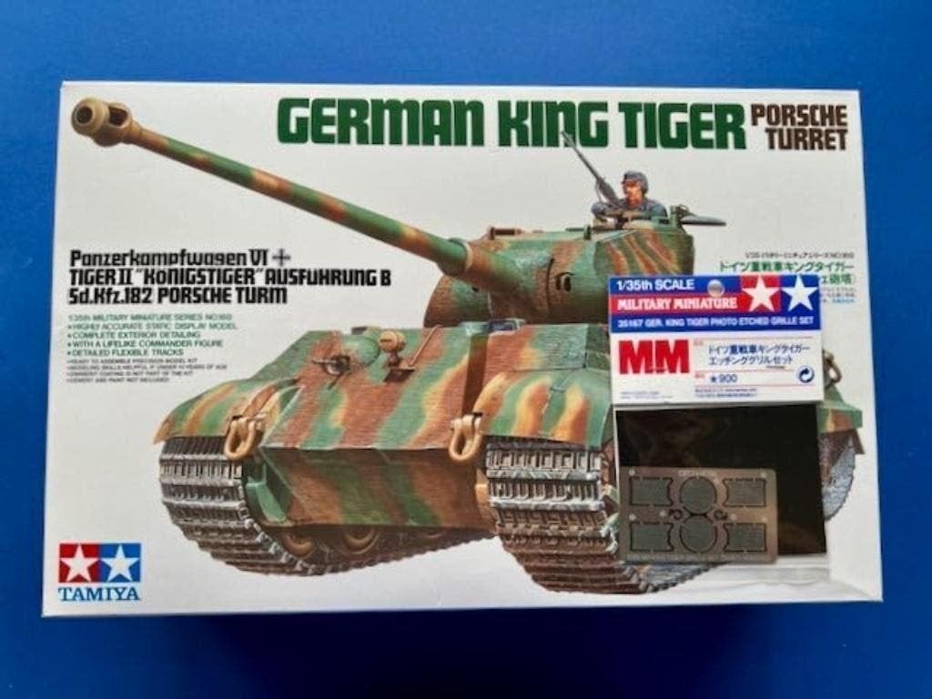 Tamiya	35169 King Tiger "Porsche Turret"  	1/35 incl Grille, Hobby en Vrije tijd, Verzenden, 1:32 tot 1:50, Nieuw, Italeri