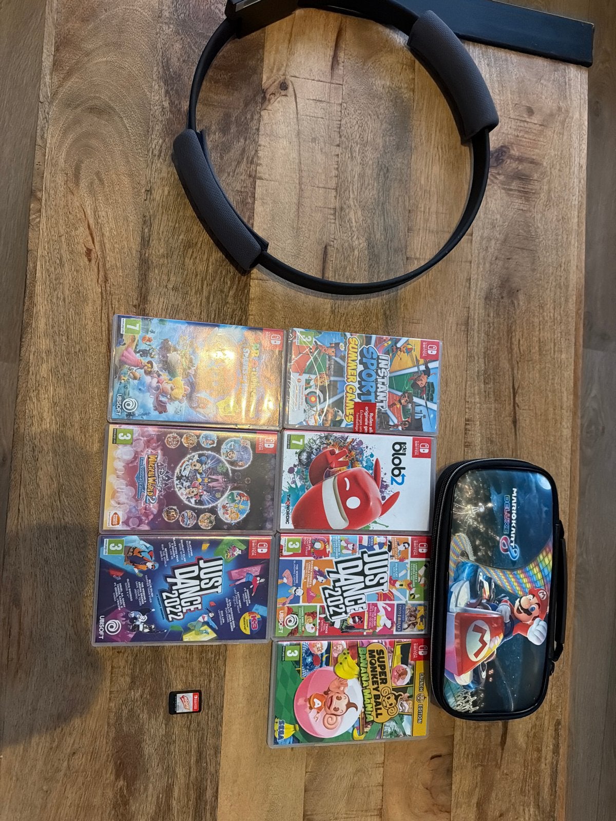 Nintendo Switch Games, Ring Fit Adventure en Mario Kart hoes, Overige genres, Eén computer, Ophalen of Verzenden, Zo goed als nieuw