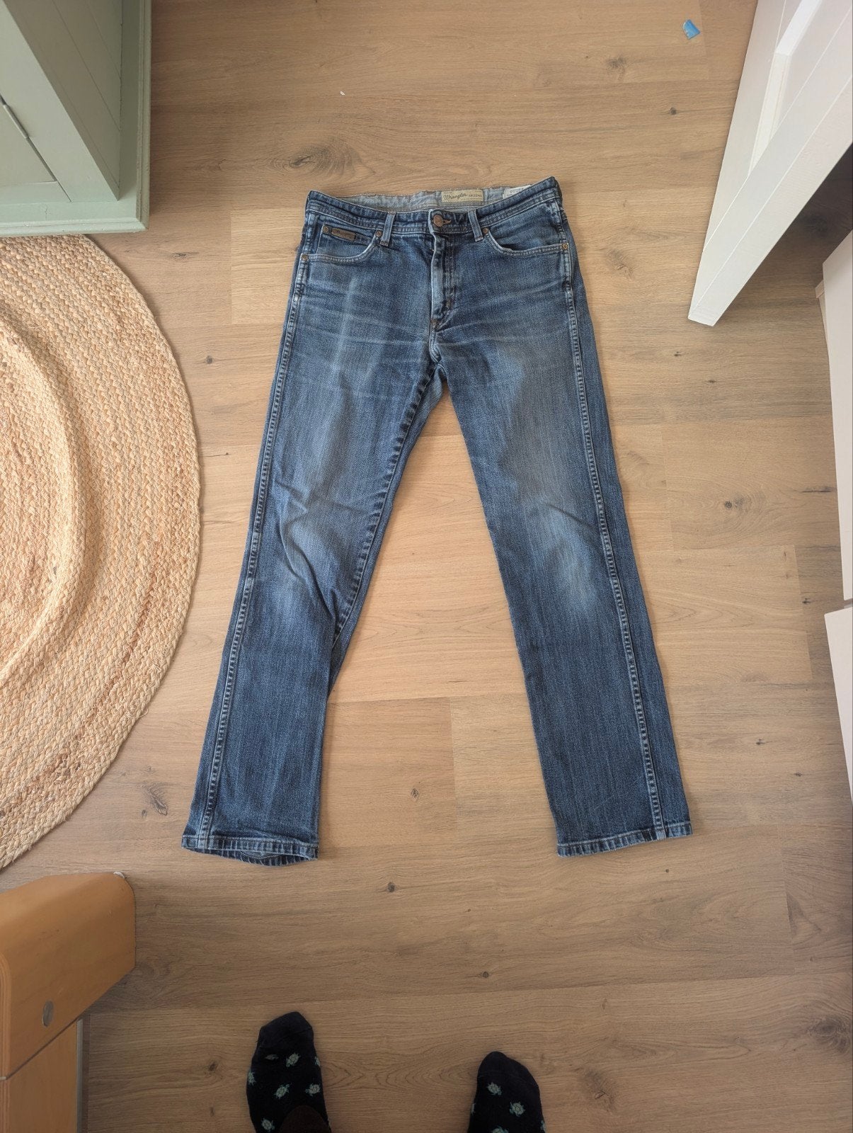 4 Heren Jeans: 2x Levi's, 2x Wrangler - Maat W32/L32, Blauw, W32 (confectie 46) of kleiner, Ophalen of Verzenden, Levi's, Wrangler