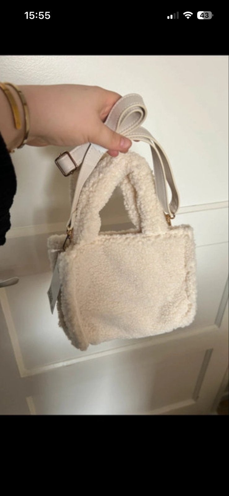 Nieuwe H&M teddy tas met kaartje, Ophalen, Nieuw, Beige, Handtas