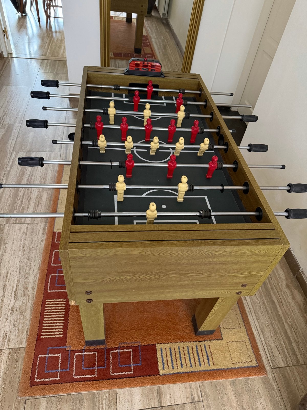 Tafelvoetbaltafel, Ophalen, Gebruikt