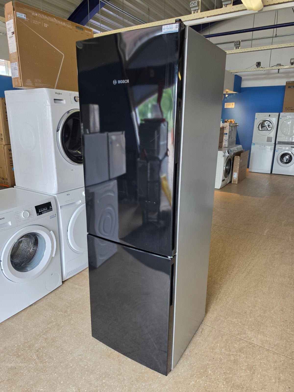 Zwarte Bosch koelvriescombinatie | A++ | Gratis thuis 🚚✅️, Bosch, Jirnsum, 200 liter of meer, 60 cm of meer