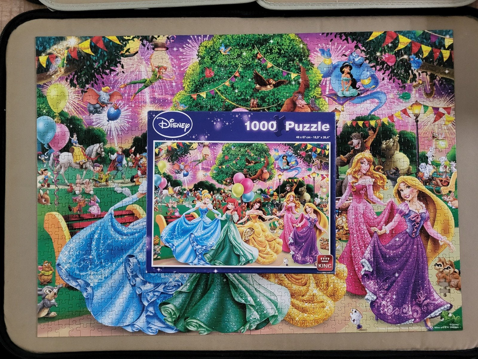 Disney Prinsessen 1000 stukjes puzzel, Ophalen of Verzenden, 500 t/m 1500 stukjes, Zo goed als nieuw, Legpuzzel