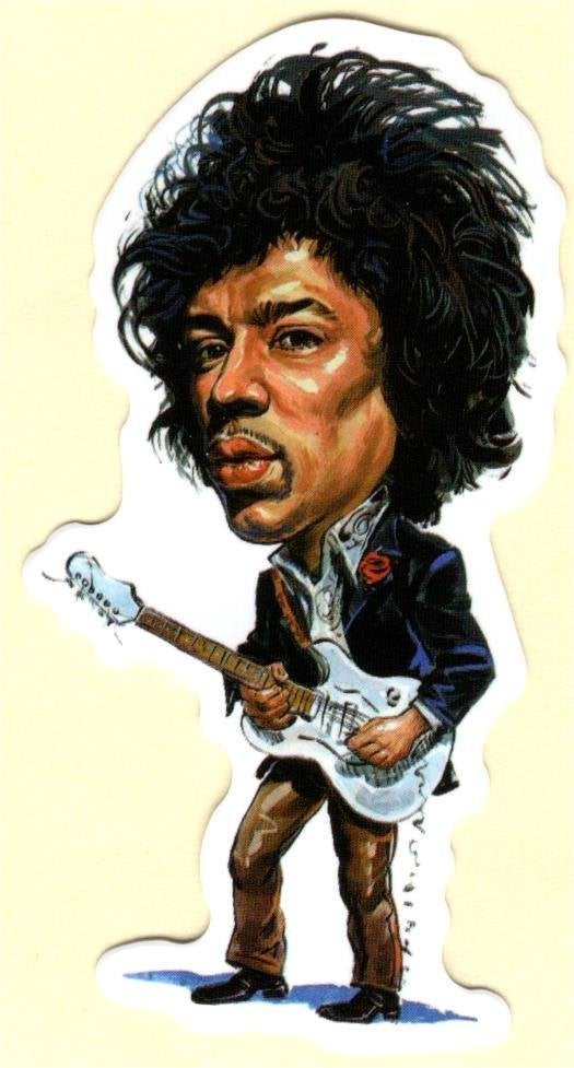 Jimi Hendrix sticker #4, Verzenden, Nieuw, Foto of Kaart