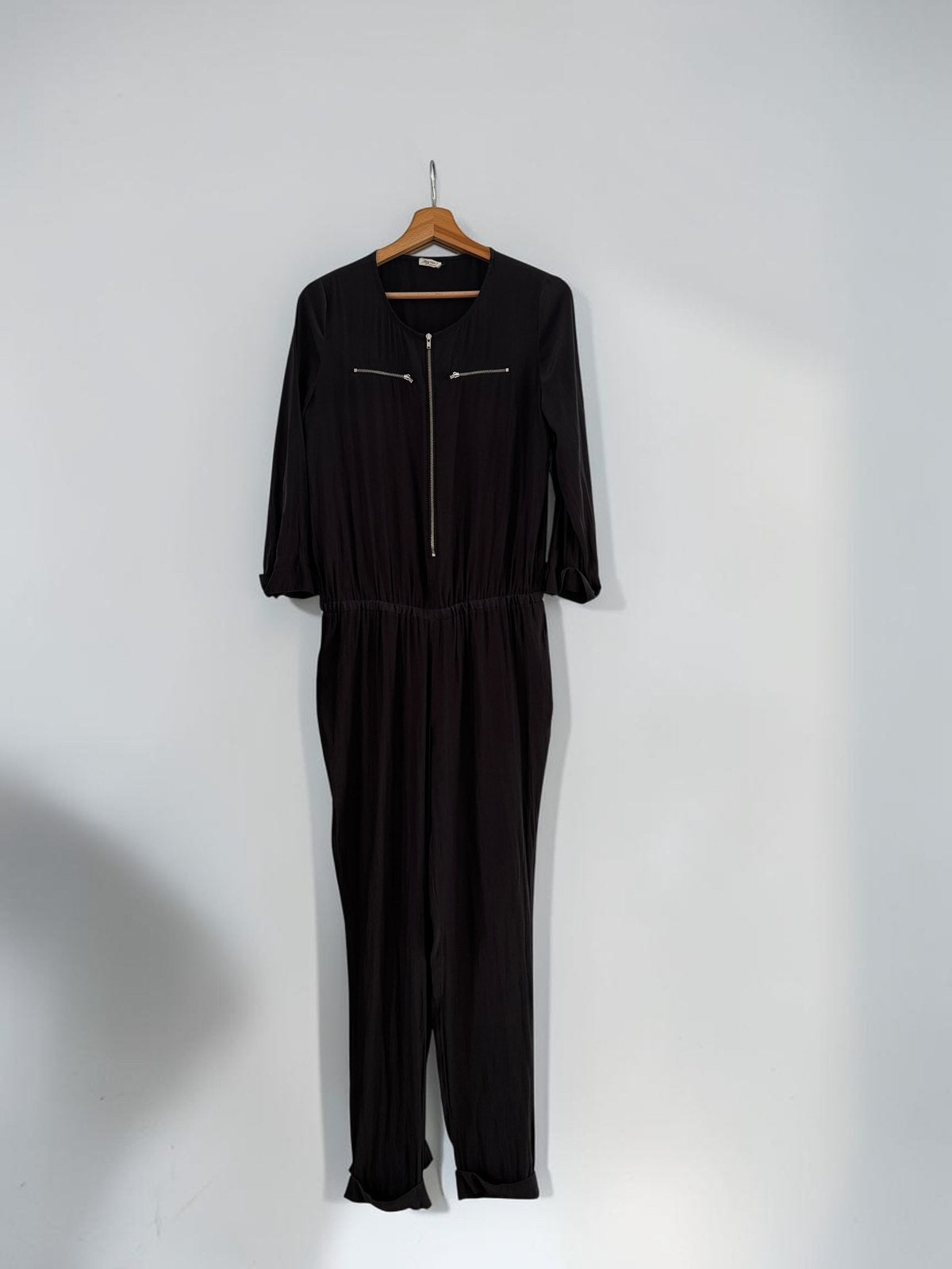 American Vintage zwart boilersuit jumpsuit maat S small 36, Ophalen of Verzenden, Zo goed als nieuw, Maat 36 (S), Zwart