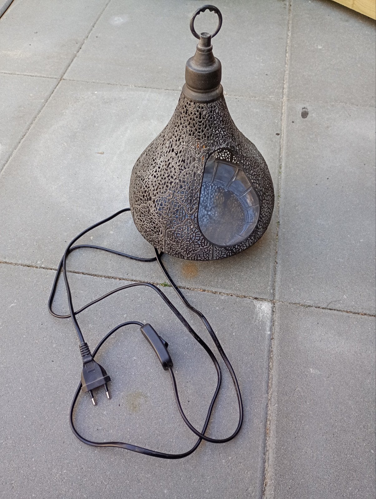 Marokkaanse staande/hanglamp - 33 cm hoog, sfeervol licht, Bohemian, Overige merken, Gebruikt, Overige fittingen