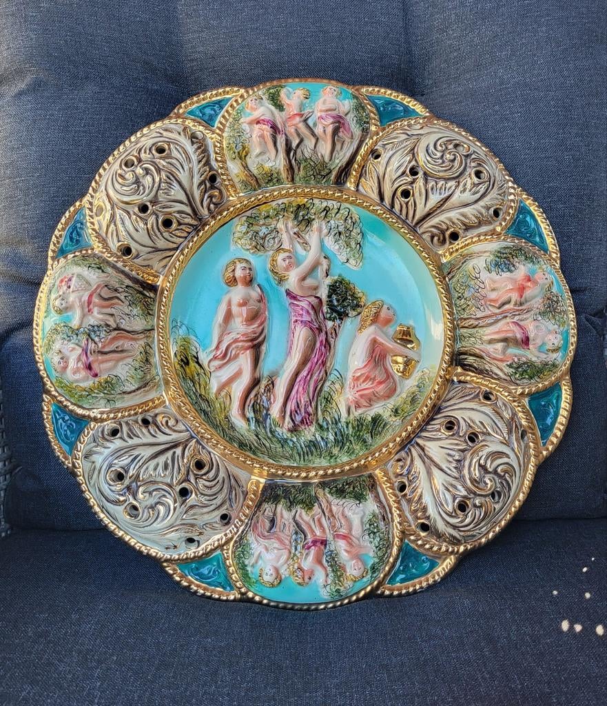 H. Bequet Capodimonte Stijl Schaal - 43 cm, Ophalen of Verzenden