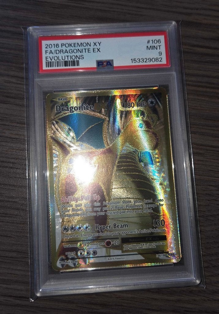 Dragonite EX (EVO 106) psa9, Ophalen of Verzenden, Nieuw, Losse kaart, Foil