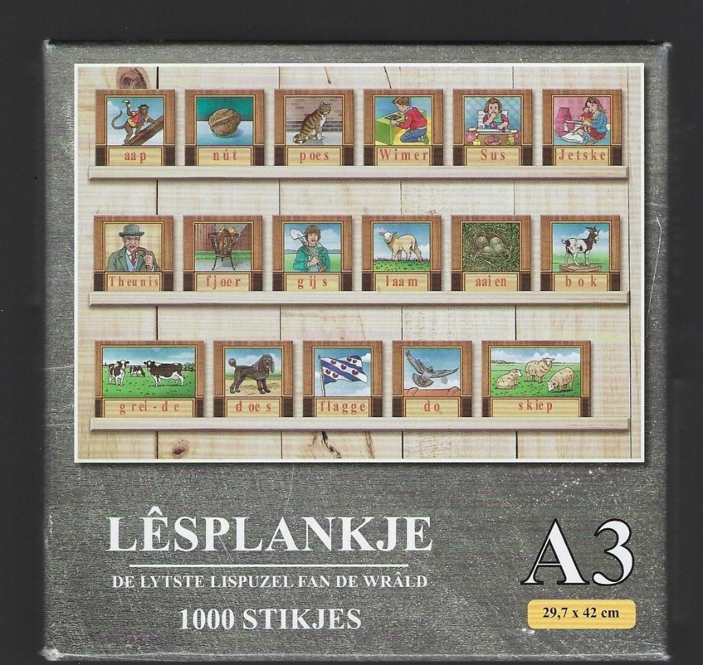 Legpuzzel - Fries leesplankje - 1000 stukjes, Hobby en Vrije tijd, Denksport en Puzzels, Ophalen of Verzenden, 500 t/m 1500 stukjes