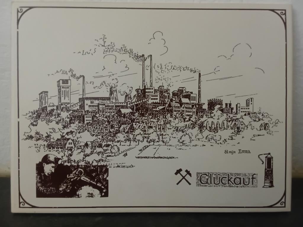 Staatsmijn Emma  Hoensbroek  zeldzaam tegeltje 15 x 20 CM, Verzamelen, Ophalen of Verzenden, 1980 tot heden, Overige onderwerpen