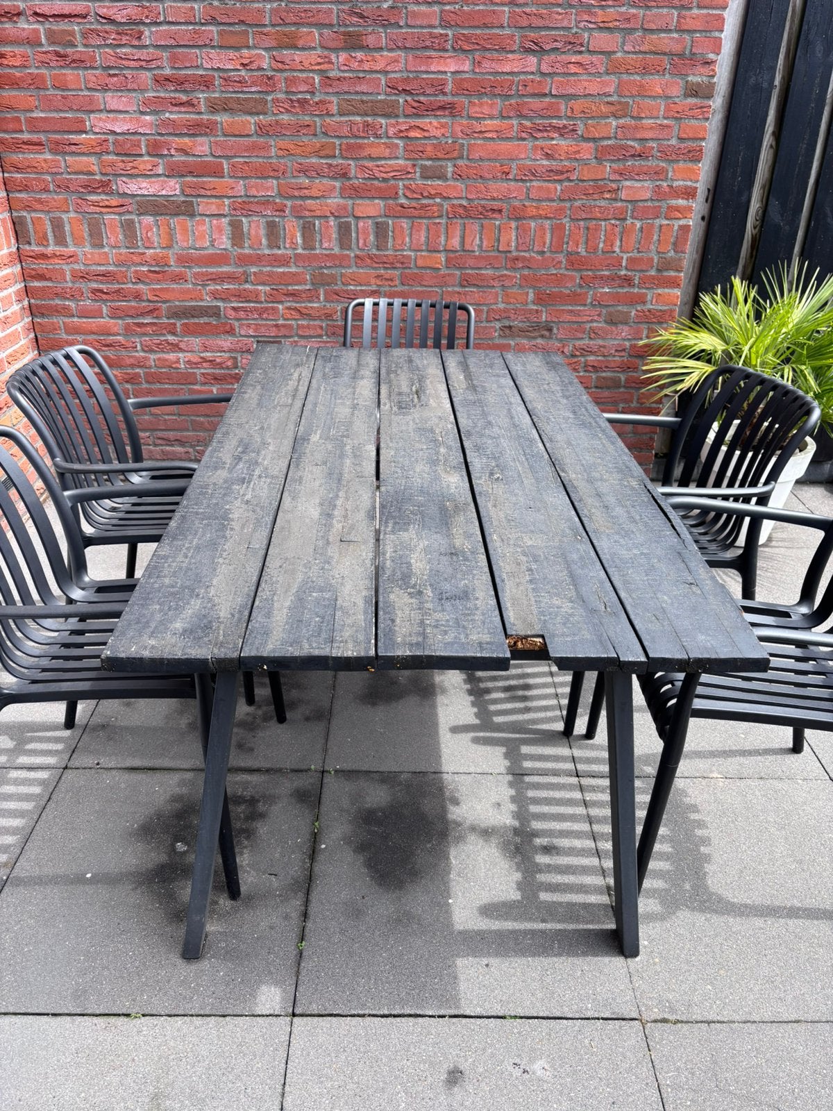Tuintafel gratis ophalen., Ophalen, Zo goed als nieuw, Hout